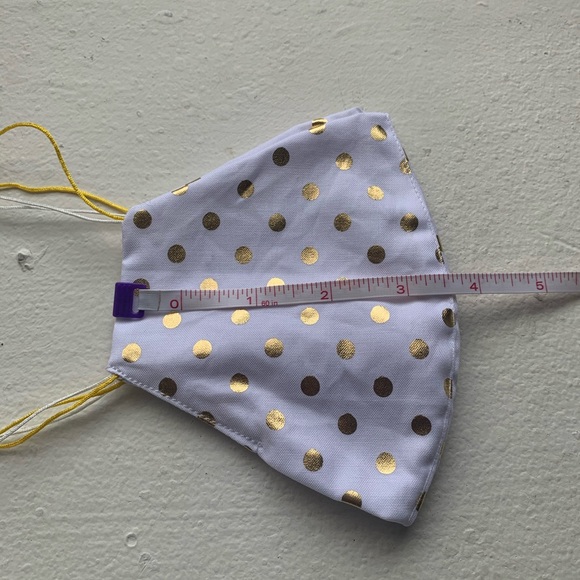 Gold Polka Dot Face Mask - Picture 3 of 4